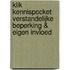 Klik kennispocket Verstandelijke beperking & Eigen invloed