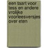 Een taart voor Tess en andere vrolijke voorleesversjes over eten