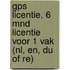 GPS licentie, 6 mnd licentie voor 1 vak (NL, EN, DU of RE)