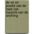 De rol en positie van de raad van toezicht van de stichting