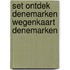 Set ontdek denemarken wegenkaart denemarken