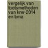 Vergelijk van toetsmethoden van KRW-2014 en BMA