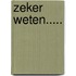 Zeker weten.....