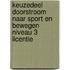 Keuzedeel Doorstroom naar Sport en Bewegen niveau 3 licentie