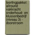 Leerlingpakket Allround vakkracht onderhoud- en klussenbedrijf (niveau 3) - doorstroom