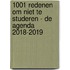 1001 redenen om niet te studeren - De agenda 2018-2019