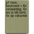 Juf Roos, backcard + 6x Verjaardag, 6x Als je blij bent, 4x Op vakantie