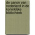 De canon van Nederland in de Koninklijke Bibliotheek