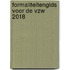 Formaliteitengids voor de VZW 2018