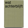 Wat achterblijft by Jan Deloof