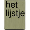 Het lijstje by Elvin Post
