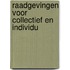 Raadgevingen voor collectief en individu