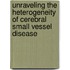 Unraveling the heterogeneity of cerebral small vessel disease