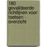 180 gevalideerde richtlijnen voor toetsen - Overzicht