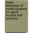 REDOX BEHAVIOUR OF MODEL SYSTEMS FOR SPENT NUCLEAR FUEL SURFACES