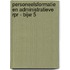 Personeelsformatie en administratieve RPR - bijw 5