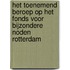 Het toenemend beroep op het Fonds voor Bijzondere Noden Rotterdam