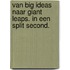 Van Big Ideas naar Giant Leaps. In een split second.