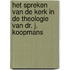 Het spreken van de kerk in de theologie van dr. J. Koopmans