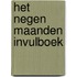 Het negen maanden invulboek