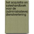 Het acquisitie en saleshandboek voor de (administratieve) dienstverlening