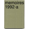 Memoires 1992-A door Willem Oltmans