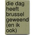 Die dag heeft Brussel geweend (en ik ook)