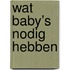 Wat baby’s nodig hebben