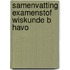 Samenvatting Examenstof Wiskunde B HAVO