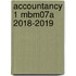 Accountancy 1 MBM07a 2018-2019