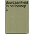 Duurzaamheid in het beroep C