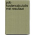 PDB Kostencalculatie met resultaat