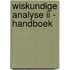 Wiskundige Analyse II - Handboek