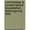 Commentaar & Context Besluit bouwwerken leefomgeving (Bbl) door J.H.G. van den Broek