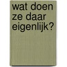 Wat doen ze daar eigenlijk? by Mendeltje van Keulen