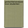 Gedachtenanalyse voor studenten door Herman Beuker