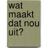 Wat maakt dat nou uit?
