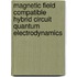 Magnetic field compatible hybrid circuit quantum electrodynamics