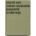 Stand van zaken Evaluatie Passend Onderwijs