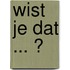 Wist je dat ... ?