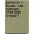 Pakket BV in Balans - ROC Nijmegen, 2019-2020 leerjaar 1