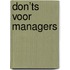 Don’ts voor managers