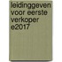 Leidinggeven voor Eerste verkoper E2017