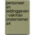 Personeel en Leidinggeven / Vakman ondernemer A4