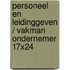 Personeel en Leidinggeven / Vakman ondernemer 17x24
