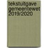 Tekstuitgave Gemeentewet 2019/2020