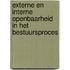 Externe en interne openbaarheid in het bestuursproces