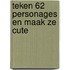Teken 62 personages en maak ze cute