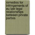 Remedies for infringements of EU Law legal relationships between private parties