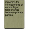 Remedies for infringements of EU Law legal relationships between private parties door Irene Vera Aronstein